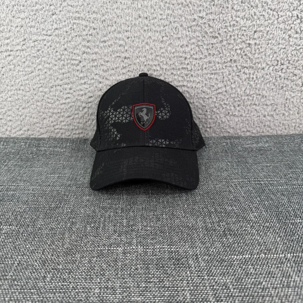 Scuderia Ferrari Black Embroidered Baseball Cap Camouflage Hat Rare